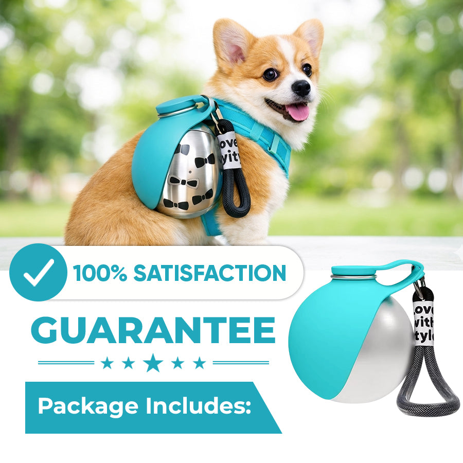 📢📢49% OFF !! ⏰ 2-in-1 Portable Dog Water Bottle for Small Dogs - Leak-Proof & Compact