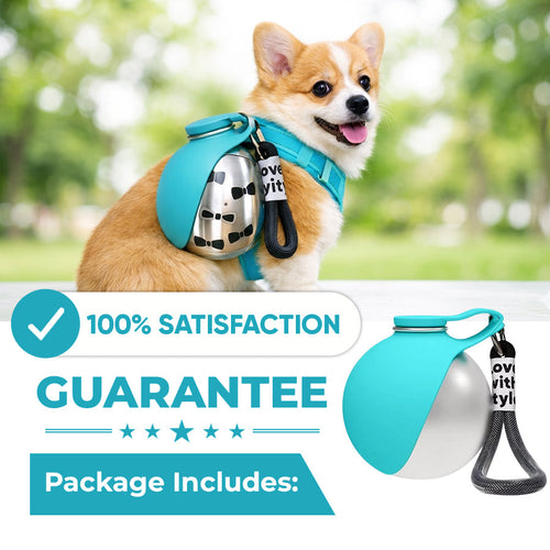 📢📢49% OFF !! ⏰ 2-in-1 Portable Dog Water Bottle for Small Dogs - Leak-Proof & Compact