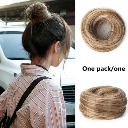 Synthetic Messy Bun Hair Piece for Women, Curly Updo Scrunchie Extension👑 ✨