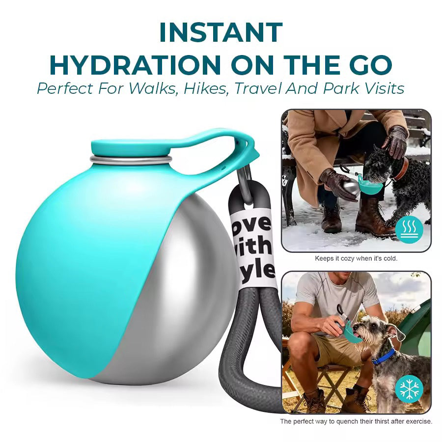 📢📢49% OFF !! ⏰ 2-in-1 Portable Dog Water Bottle for Small Dogs - Leak-Proof & Compact